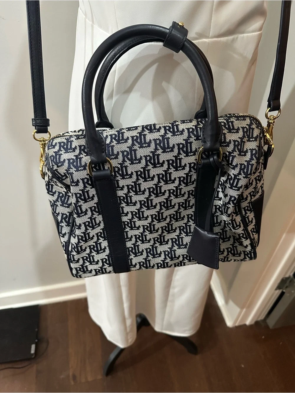 Lauren Ralph Lauren Jacquard Monogram Satchel